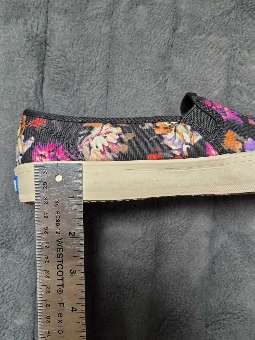 Keds Double Decker Blooms Slip-On Shoes In Black, Size 8, New In Box - Picture 13 of 14
